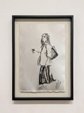 Acryl inkt op handgeschept papier – 30 x 40 cm (incl. lijst)