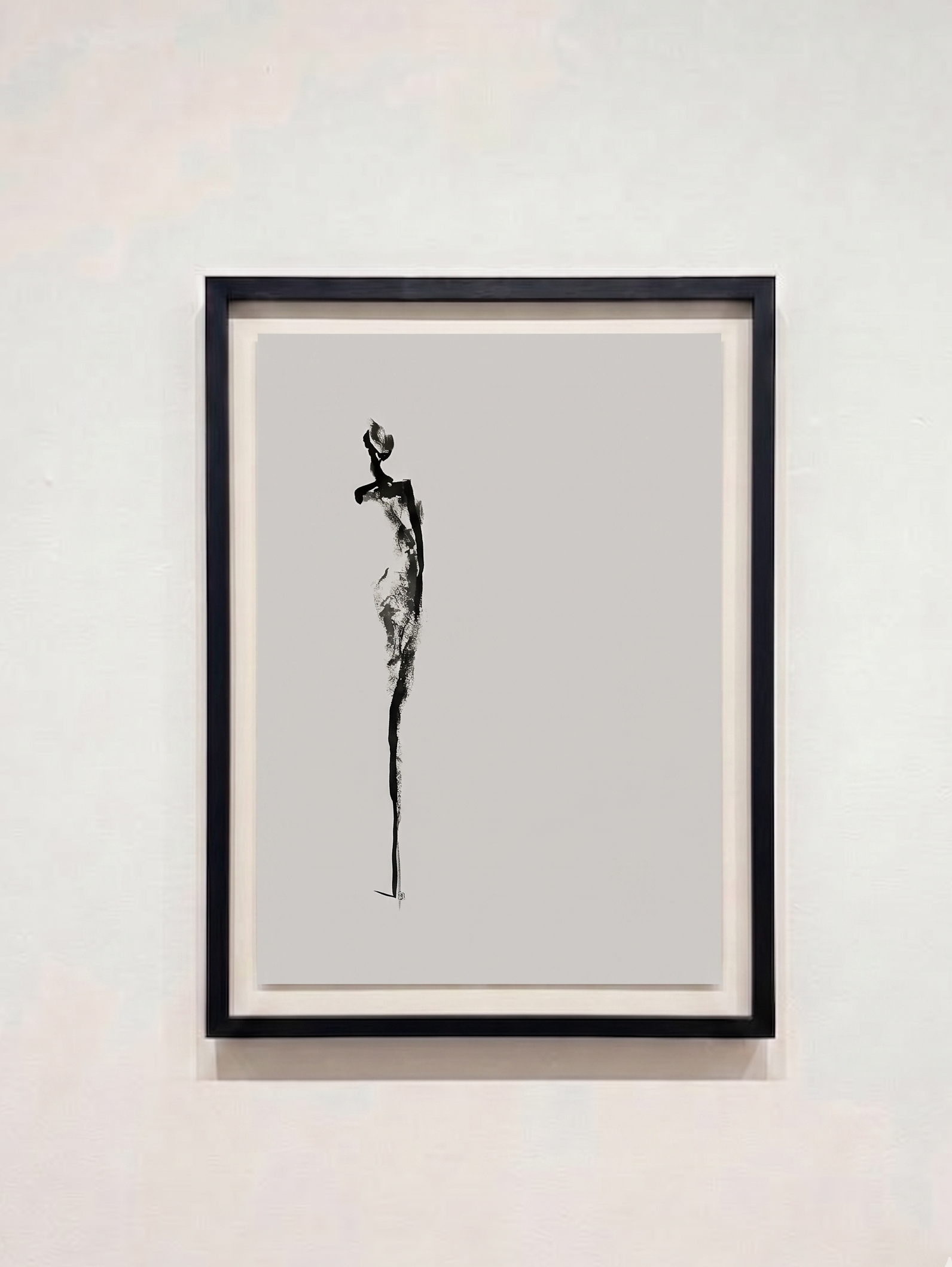 Acryl inkt op handgeschept papier – 60 x 80 cm (incl. lijst)