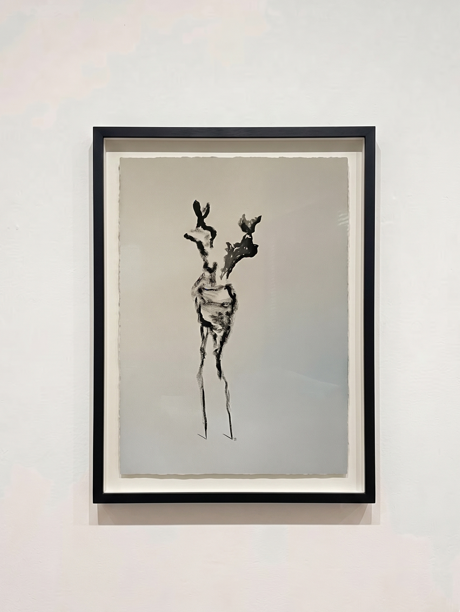 Acryl inkt op handgeschept papier – 60 x 80 cm (incl. lijst)