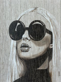 Acryl op linnen met jute - 60 x 80 cm